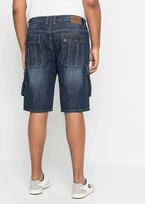 Bermuda cargo en jean, Regular, bonprix