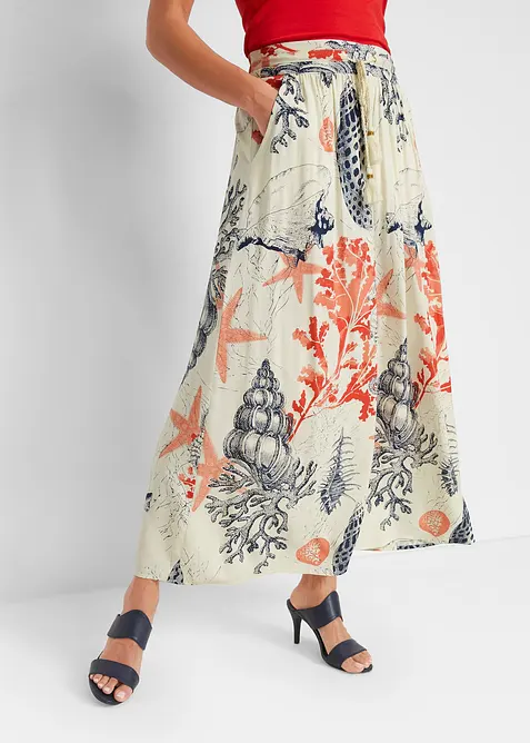 Maxirock aus flie&szlig;ender Viskose, bonprix