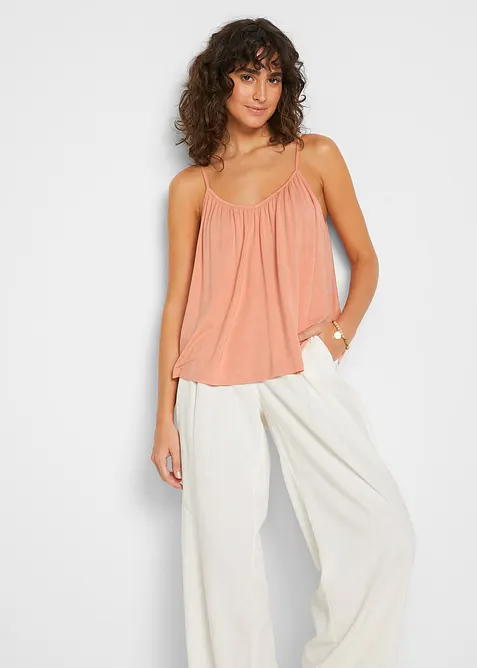 Spaghettiträger-Top aus fließender Viskose, bonprix