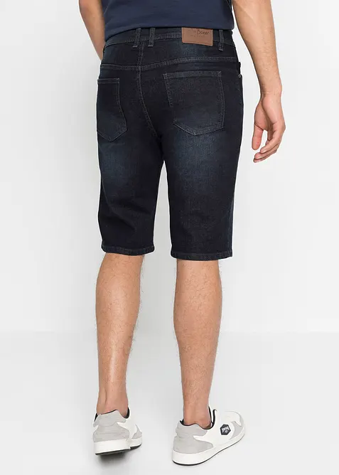 Stretch-Jeans-Bermuda mit verst&auml;rktem Schritt, Regular Fit, bonprix