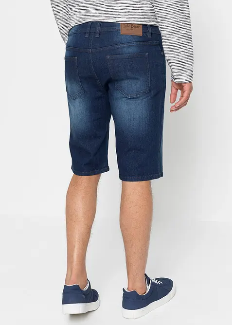 Stretch-Jeans-Bermuda mit verst&auml;rktem Schritt, Regular Fit, bonprix
