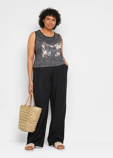 Palazzo-Hose mit Leinen, sehr weit geschnitten, bonprix