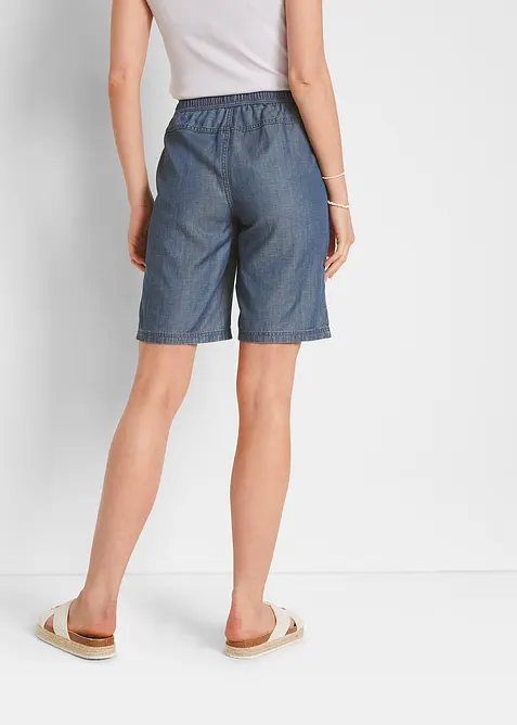 Short en denim léger avec lin, bonprix