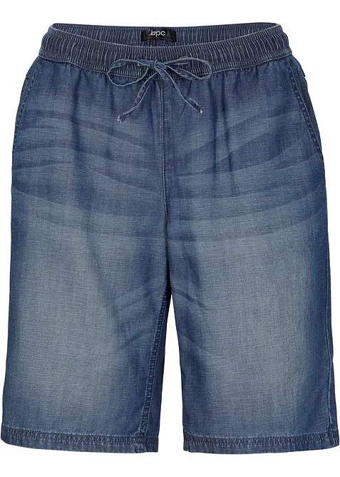 Short en denim léger avec lin, bonprix