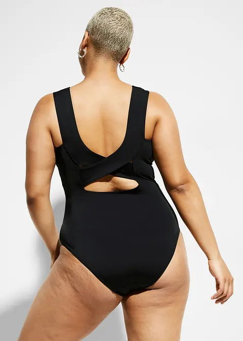 Maillot 1 pièce sculptant à encolure V, maintien fort, bonprix