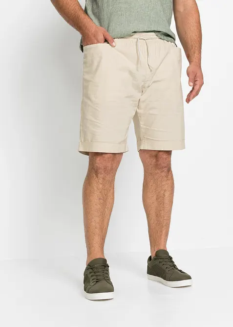 Regular Fit Schlupf-Bermuda aus luftigem Leinen-Mix, bonprix