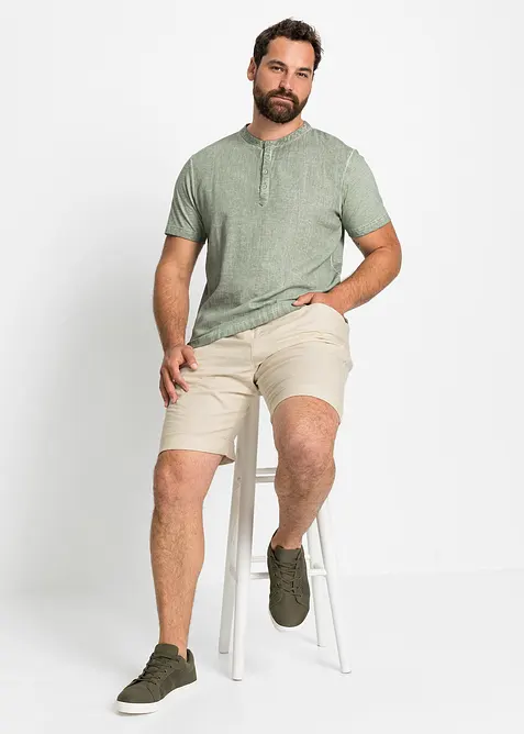 Regular Fit Schlupf-Bermuda aus luftigem Leinen-Mix, bonprix