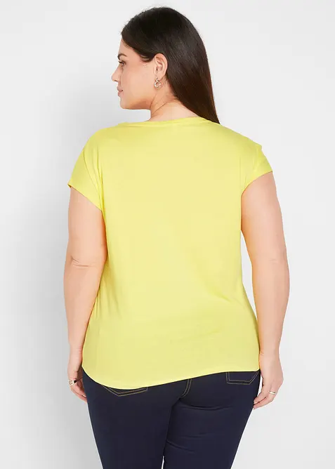 T-shirt avec inscription &agrave; sequins, bonprix