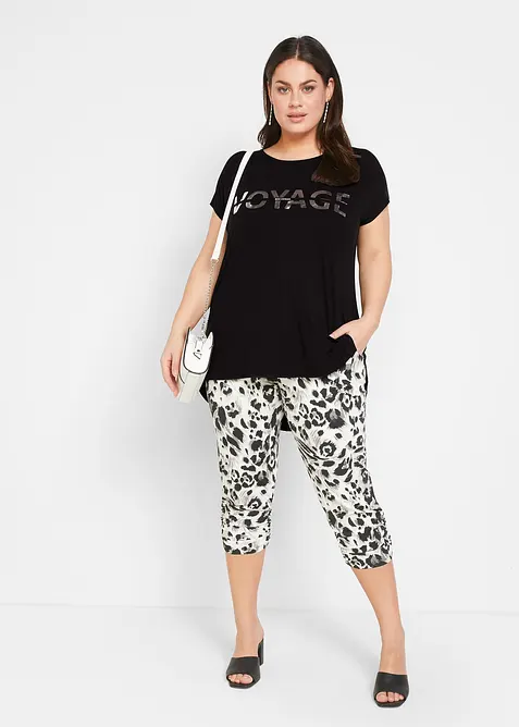 T-shirt long en viscose extensible, bonprix