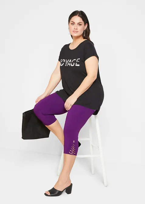 T-shirt long en viscose extensible, bonprix