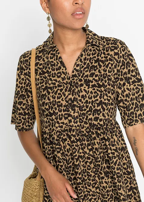 Robe en viscose avec un col chemise, bonprix