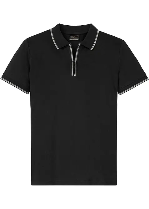 Piqu&eacute;-Poloshirt mit Rei&szlig;verschluss aus reiner Baumwolle, bonprix