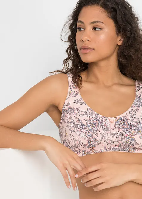 BH ohne B&uuml;gel mit Bio-Baumwolle (3er Pack), bonprix