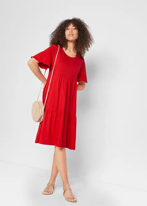 Jerseykleid aus reiner Baumwolle, bonprix