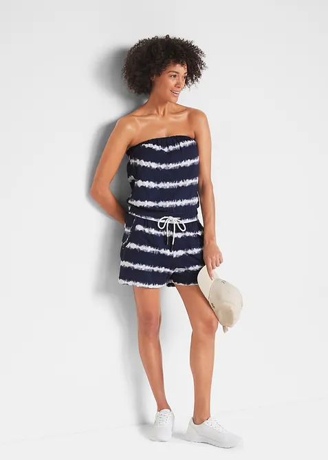 Bandeau-Jumpsuit aus reiner Bio-Baumwolle, bonprix