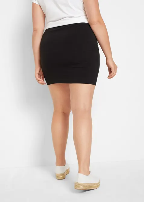 Jersey-Rock aus reiner Bio-Baumwolle mit Stretch (2er Pack), bonprix