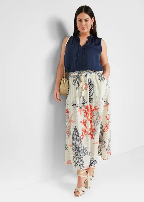 Maxirock aus flie&szlig;ender Viskose, bonprix