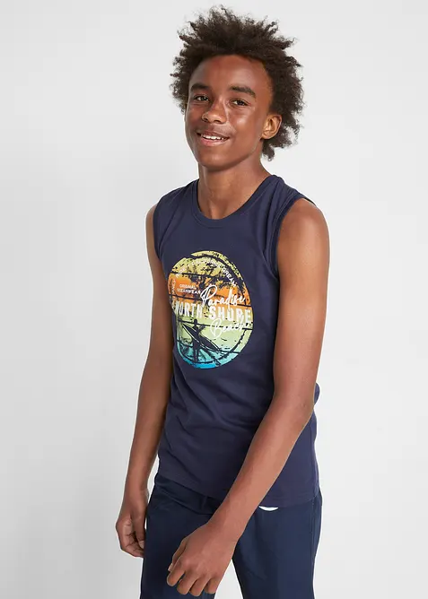 Lot de 2 débardeurs 100% coton, bonprix