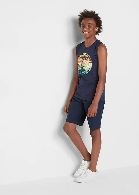 Lot de 2 débardeurs 100% coton, bonprix