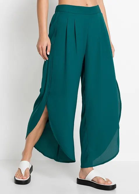 Pantalon palazzo fendu sur les côtés, bonprix