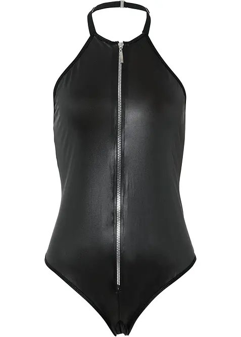 Body-string ouvert en tissu wetlook, bonprix