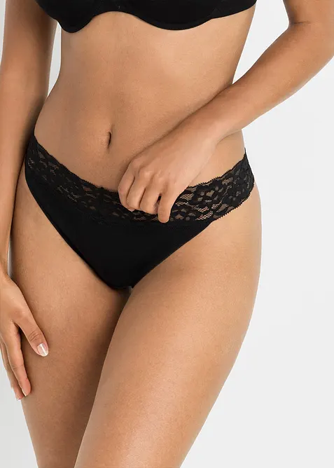 Lot de 4 strings coton, bonprix