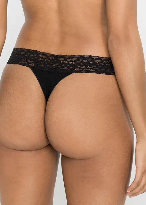 Lot de 4 strings coton, bonprix