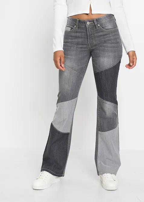 Flared-Jeans Mid Waist, bonprix