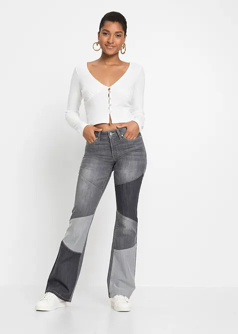 Flared-Jeans Mid Waist, bonprix