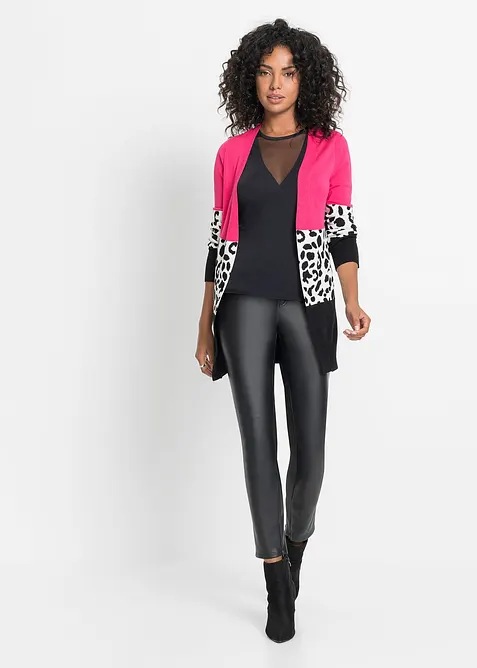 Gerippte Longstrickjacke, bonprix