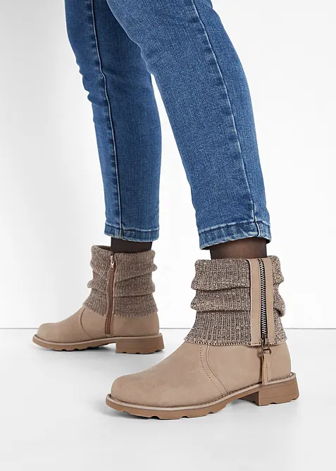 Boots mit Strickeinsatz, bonprix