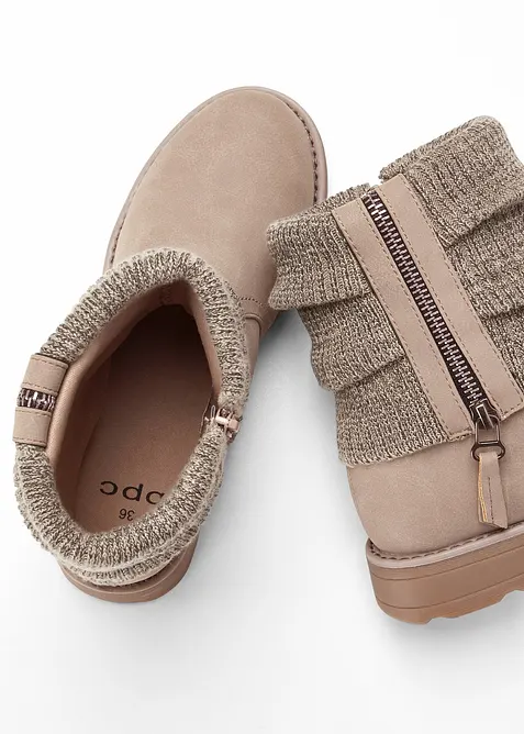 Boots mit Strickeinsatz, bonprix