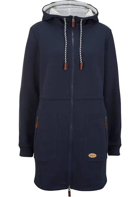 Long-Kapuzen-Sweatjacke, bonprix