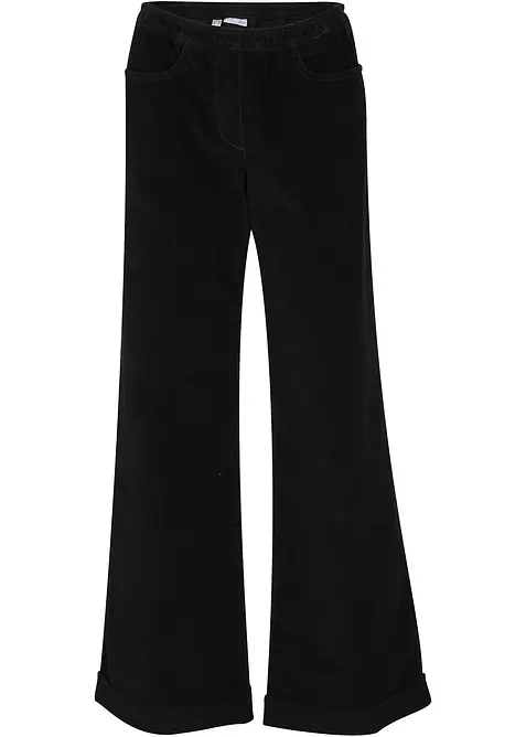 Weite Stretch-Cordhose, High-Waist, bonprix