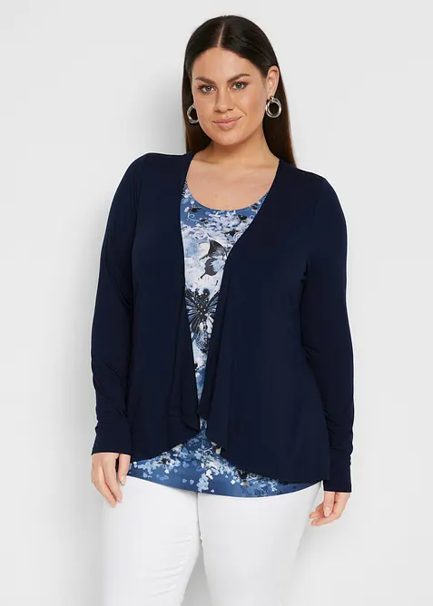 2 in 1 Shirt bedruckt, bonprix