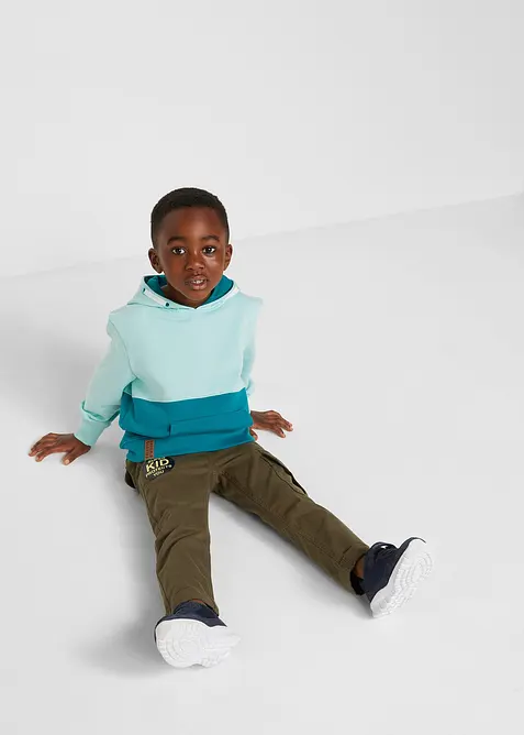 Sweat-shirt à capuche en coton mélangé doux, bonprix