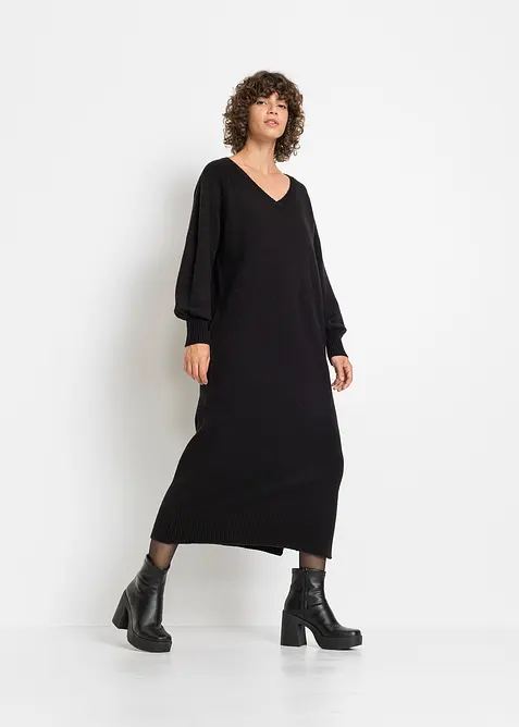 Oversized Strickkleid in Midilänge, bonprix