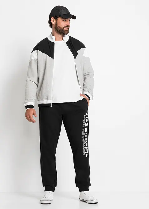 Pantalon de jogging à imprimé sportif, 100% coton, bonprix