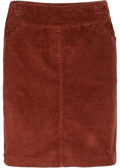 Stretch Baumwoll-Cordrock mit Bequembund, bonprix