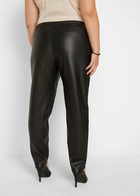 Pantalon enduit &agrave; taille &eacute;lastiqu&eacute;e, bonprix