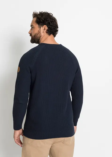 Grobstrick-Pullover mit recycelter Baumwolle, bonprix