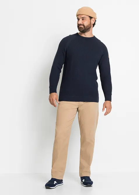 Grobstrick-Pullover mit recycelter Baumwolle, bonprix