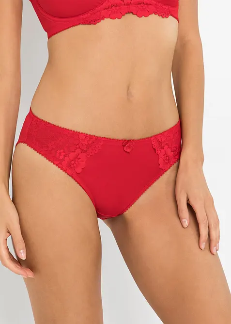 Slip mit zarter Spitze (2er Pack), bonprix