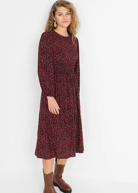 Robe midi à imprimé floral, bonprix