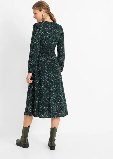 Midikleid mit Blumenprint, bonprix