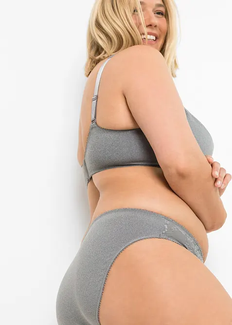 Slip mit zarter Spitze (2er Pack), bonprix