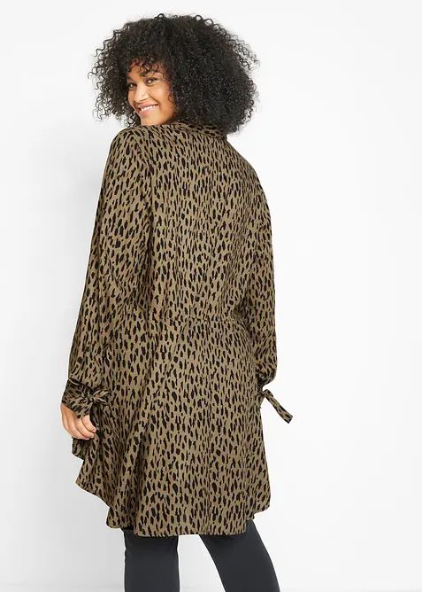 Vokuhila-Bluse aus reiner Viskose, bonprix