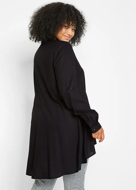 Vokuhila-Bluse aus reiner Viskose, bonprix