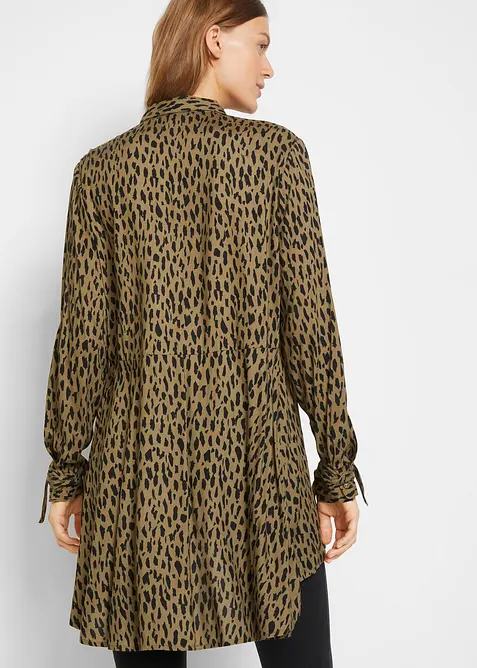 Chemisier 100% viscose, plus long derrière, bonprix