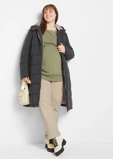 3-in-1 Umstandssteppmantel und Tragemantel mit recyceltem Polyester, bonprix